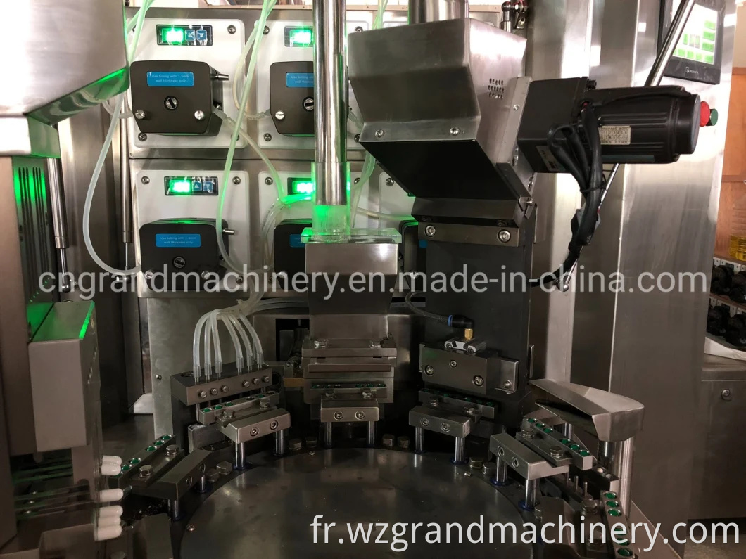 Machine de remplissage de capsules pour poudre mélangée à la machine d'étanchéité de la bande de capsule de liquide de liquide NJP-260